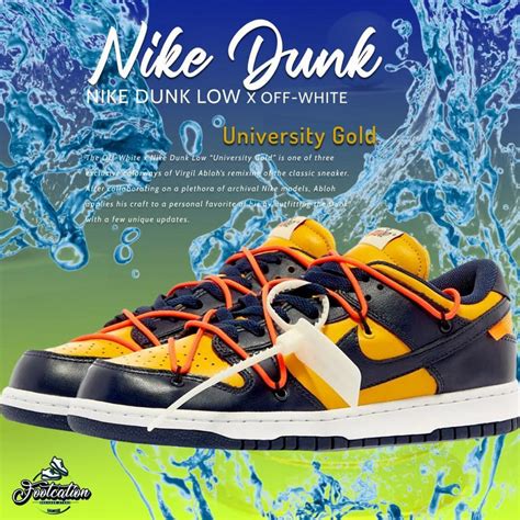 NIKE DUNK LOW X OFF-WHITE UNIVERSITY GOLD – footcationn