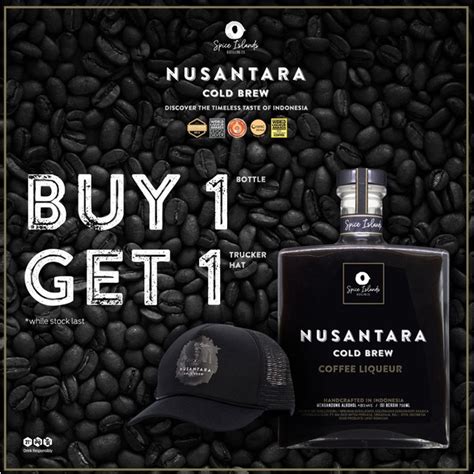 Nusantara Cold Brew Coffee Liquour Buy 1 Get 1 Trucker Hat - Spice Islands Distilling Co