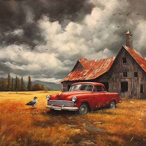 Ominous Sky Art Painting by Lourry Legarde - Fine Art America