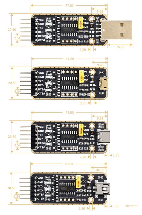 USB To UART Module, CH343 USB Type-C Connectors, High Baud Rate ...