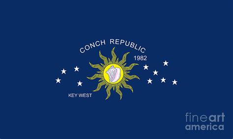 The Conch Republic Flag Digital Art by Chris MacDonald - Pixels