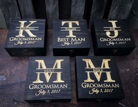 Groomsmen gift set Unique gift idea Engraved wood box | Etsy | Groomsmen gift set, Gifts for ...