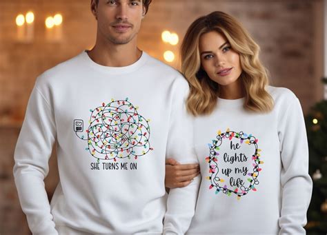 COUPLES Christmas Sweatshirts, Couple Christmas Sweatshirts, Xmas ...