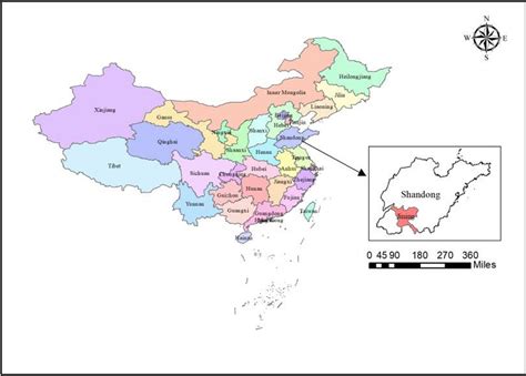 Geographical location map of Jining | Download Scientific Diagram