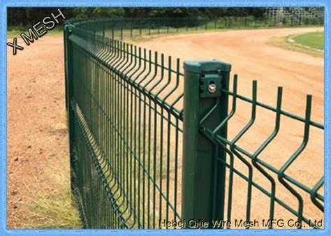 Green Powder Coated Wire Mesh Fence Panels Perimeter Coated Welded Wire Fence Steel