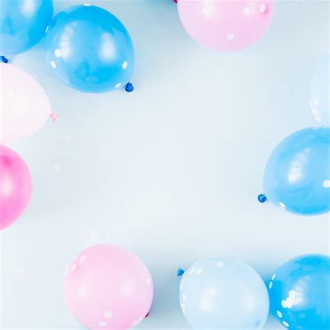 Premium Photo | Colorful balloons on pastel blue background. festive or ...