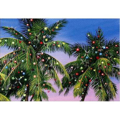 Palm Tree Lights Box of 18 Warm Weather Christmas Cards | PaperCards.com