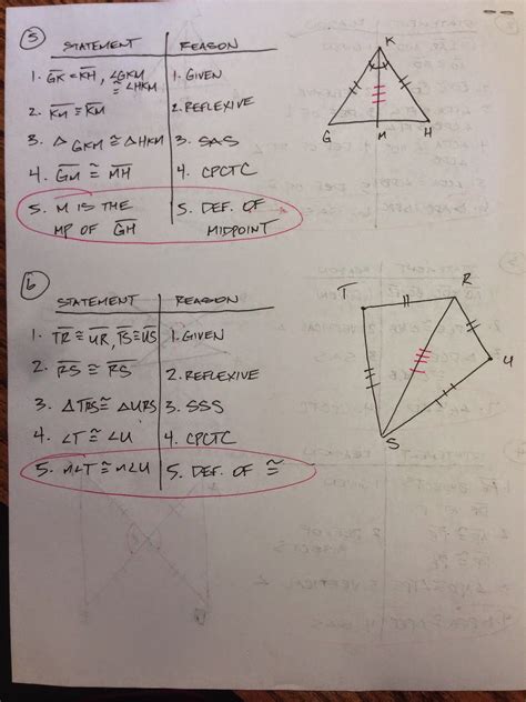 Geometry Worksheets Triangle Congruence Proofs
