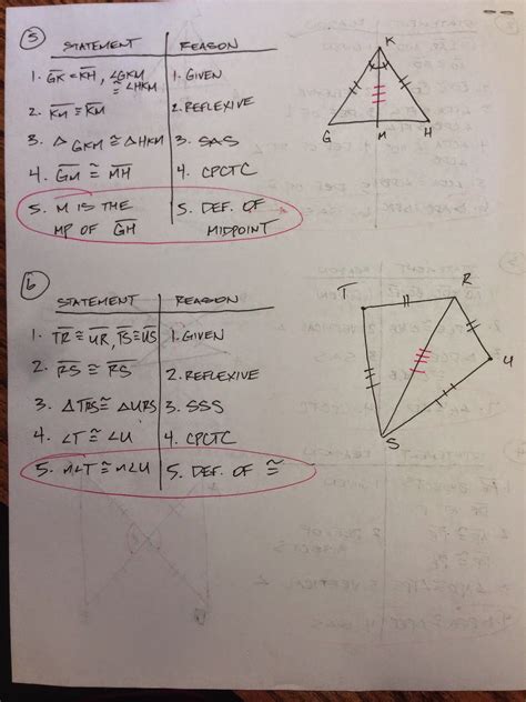 Geometry Worksheets Triangle Congruence Proofs