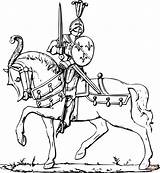 Knight Horse Coloring Pages Sketch Page sketch template