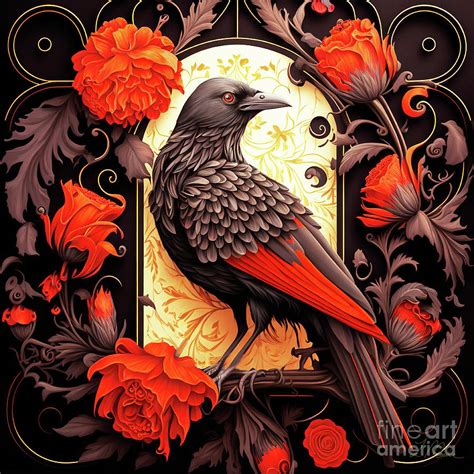 Gothic Crow 1 Digital Art by Tanya Mavric - Fine Art America