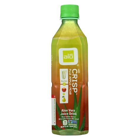 Alo Original Crisp Aloe Vera Juice Drink - Fuji Apple And Pear - Case ...