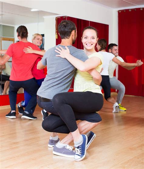 Group of People Dancing Salsa in Studio Stock Image - Image of activity ...