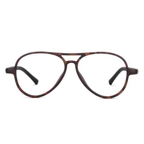 Brown Tortoise Full Rim Aviator Lenskart Air Clip On LA E13284-C2 Eyeglasses - Lenskart.com