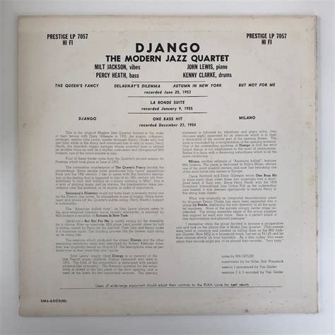 Yahoo!オークション - LP/ THE MODERN JAZZ QUARTET / DJANGO / ザ・モ...