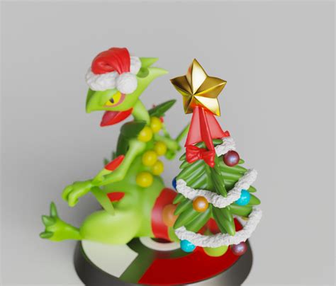 Mega SCEPTILE versión navideña – FAN ART – POKÉMON FIGURINE -POKEMON ...