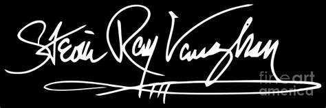 Stevie Ray Vaughan Signature White Digital Art by Tiffany Lundberg ...