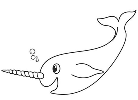 Baby Narwhal Coloring Page - Narwhal Coloring Pages - GetColoringPages ...