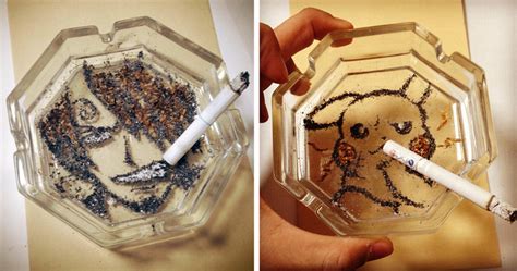 Cigarettes Kill, But This Japanese Artist Makes Killer Art From Ashes | Bored Panda