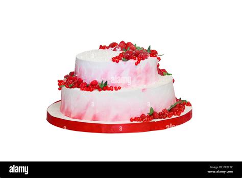 Wedding cake on a white background Stock Photo - Alamy