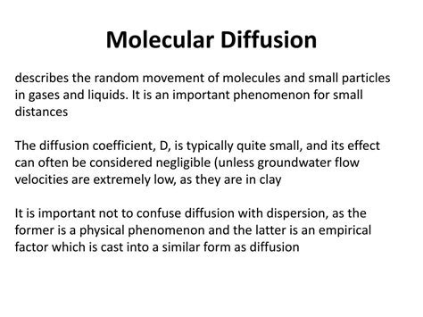 PPT - Molecular Diffusion PowerPoint Presentation, free download - ID:6821719