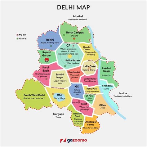 A Lot Of Delhiites Are Sharing This Hilariously Honest Map Of Their City