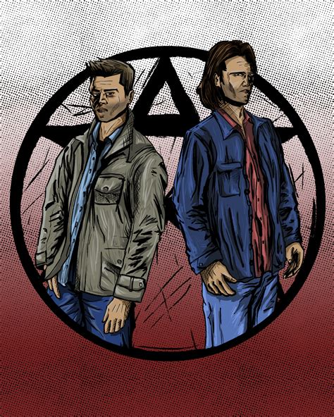 ArtStation - Supernatural - Sam & Dean Winchester Illustration