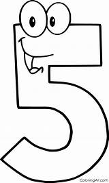 Number 5 Coloring Pages 15 Free Printables  ColoringAll sketch template