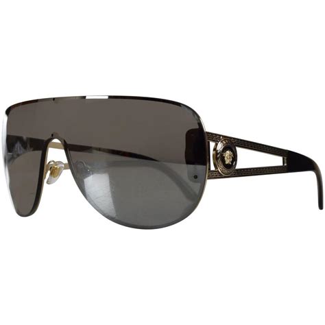 Lyst - Versace Accessories Black Single Lens Aviator Sunglasses for Men