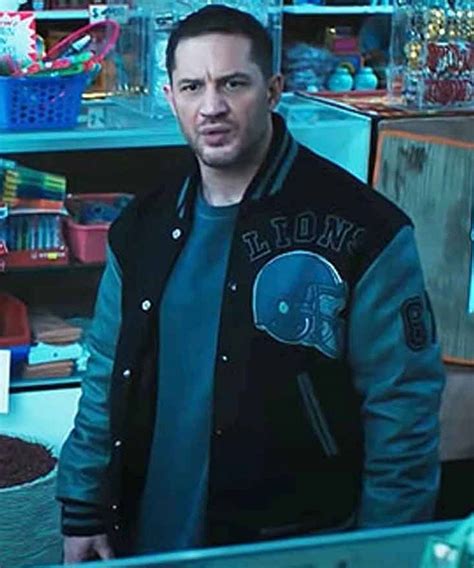 Tom Hardy Venom Varsity Jacket | Eddie Brock Detroit Lions Jacket