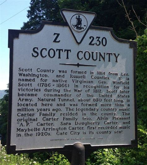 Scott County Virginia named for Winfield Scott. Historical marker ...