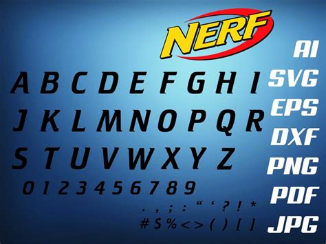 2 Nerf Font Svg Ttf Alphabet Bundle Instant Download - Etsy India