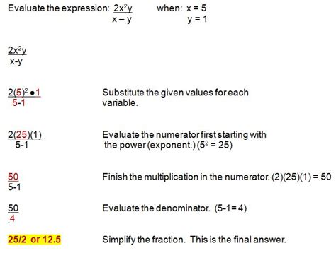 How to Evaluate Algebraic Expressions