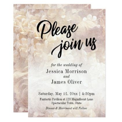 Vintage, Romantic, Floral "Please Join Us" Wedding Invitation | Zazzle