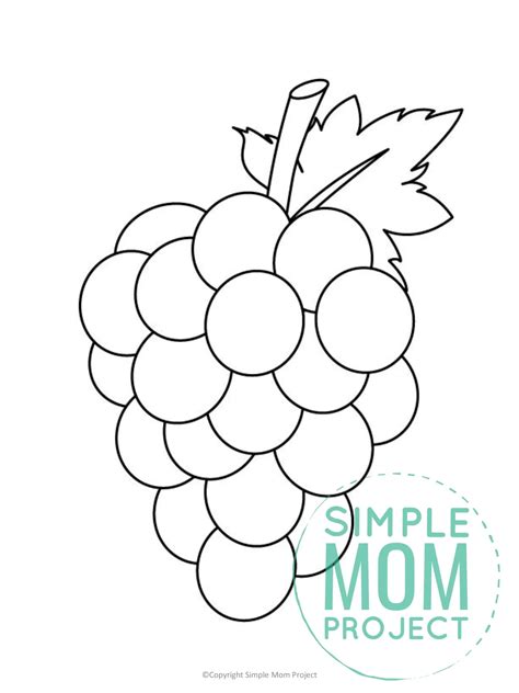 a simple drawing of a bunch of grapes with the words simple mom project ...