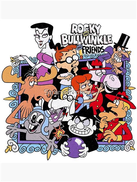 Tribute to Jay Ward Cartoons: Rocky and Bullwinkle with Friends Premium Matte Vertical Poster ...