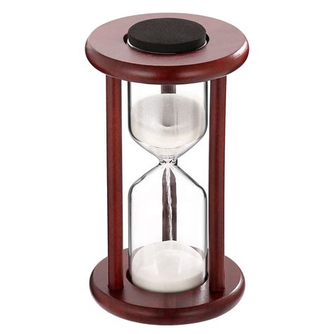 Buy Empty Hourglass Sand Clock Timer Set: Cherry Wooden Frame without Sand Watch, reloj de arena ...