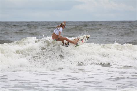 Surfing Jax Beach Pier Jacksonville Florida USA