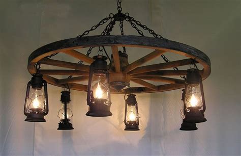 This DIY mason jar chandelier made with an upcycled wagon wheel is the perfect DIY lighting ...