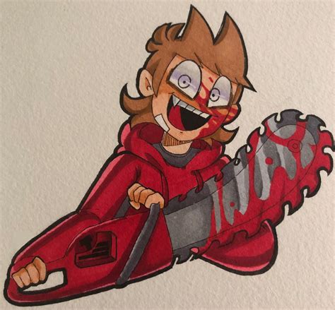 This is old fan art I did back then, Tord with a chainsaw : r/Eddsworld