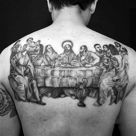 Black Jesus Last Supper Tattoo