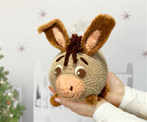 Amigurumi Donkey. Plush toy. Crochet pattern.