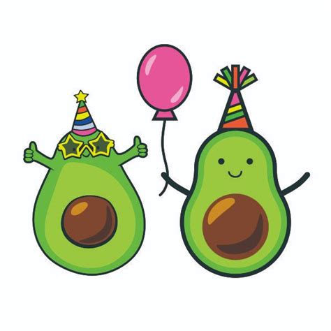 Avocado Birthday Party Cuttable Design