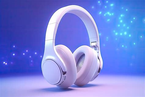 Premium AI Image | Modern white headphones for music podcast or ...