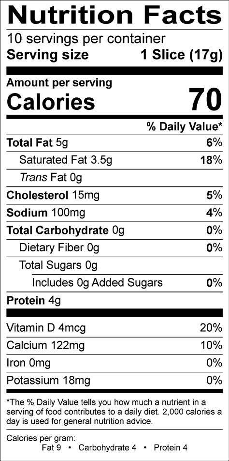 Colby Jack Cheese Slice Nutrition Facts - Nutrition Ftempo