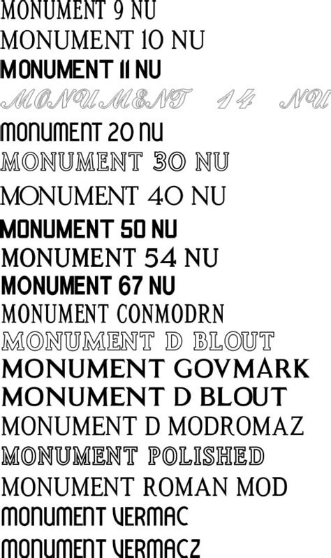 18 Monument Fonts package