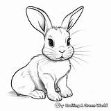 Realistic Rabbit Coloring Pages  Free & Printable sketch template