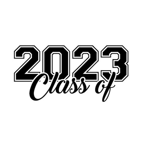 Clase de 2023 vector de texto, diseño de camiseta | Vector Premium