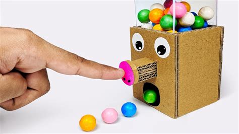 How to make GumBall Candy Dispenser Machine from Cardboard DIY at Home – Gardening Videos