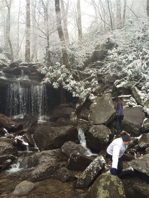 Checking out the mini Falls along our hike to Rainbow Falls in the ...